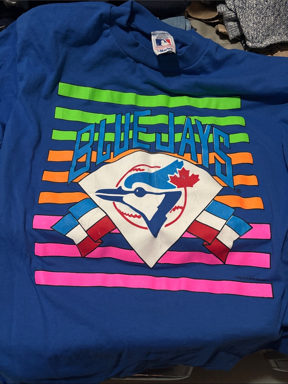 Vintage Toronto Blue Jays Short Sleeve Tee - Royal Blue XL